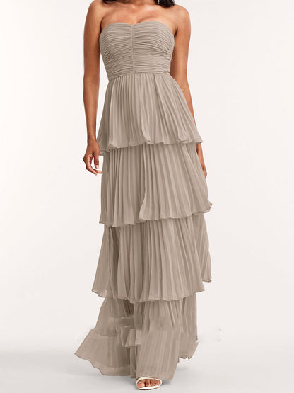 A- Line Chiffon Gown