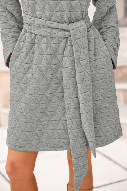 Fall Casual Short Belted Dress