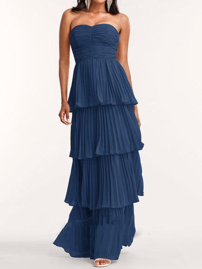 A- Line Chiffon Gown