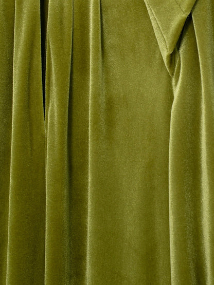 Green Velvet Prom Dress