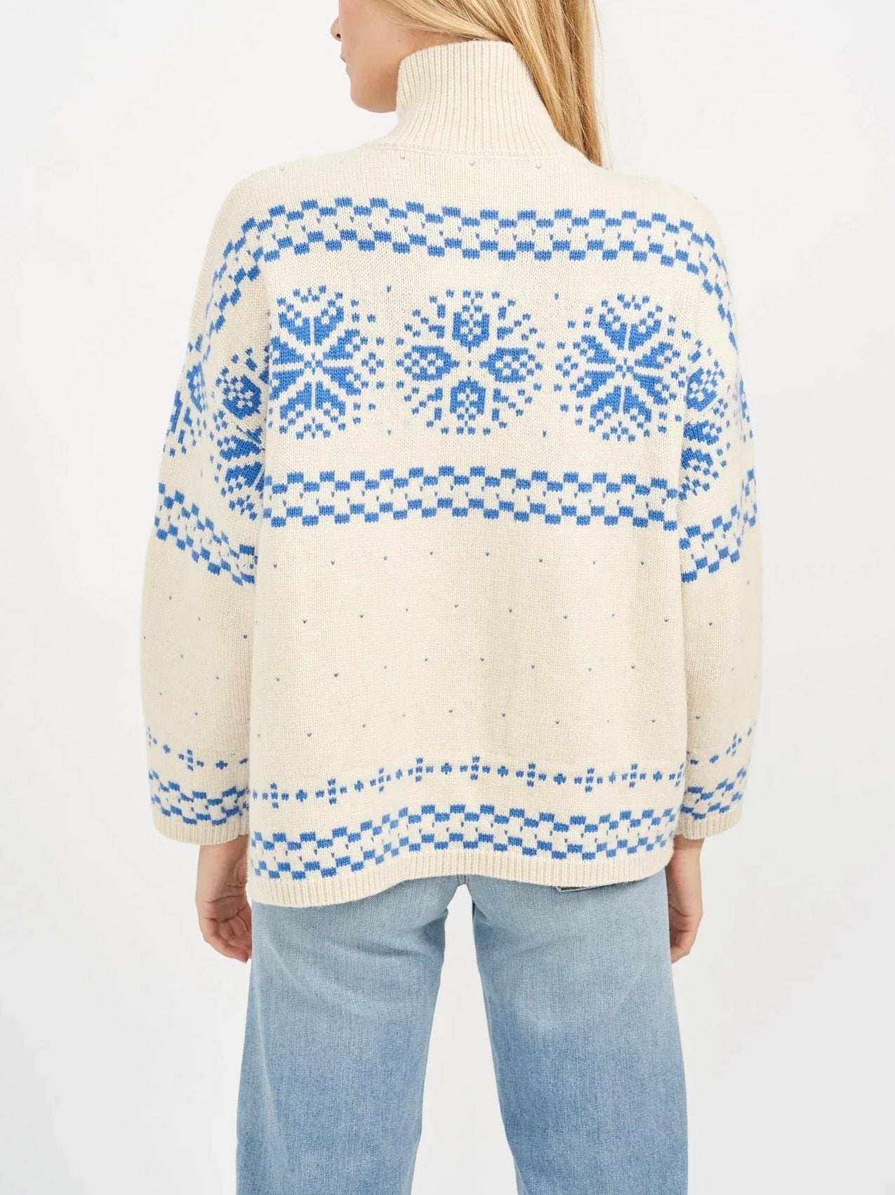 Blue/Ivory Cardigan