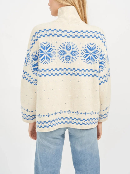 Blue/Ivory Cardigan