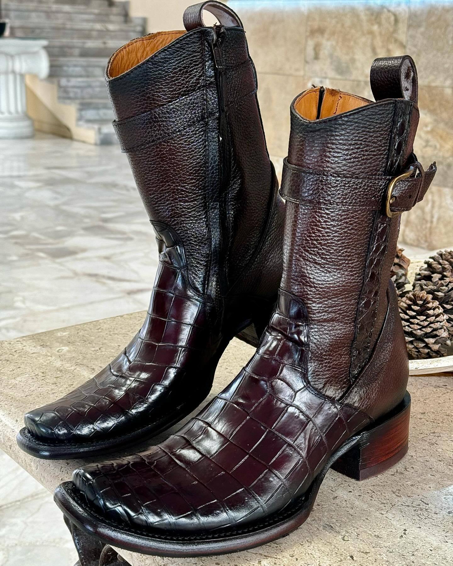 Crocodile Belly Grunt Boots