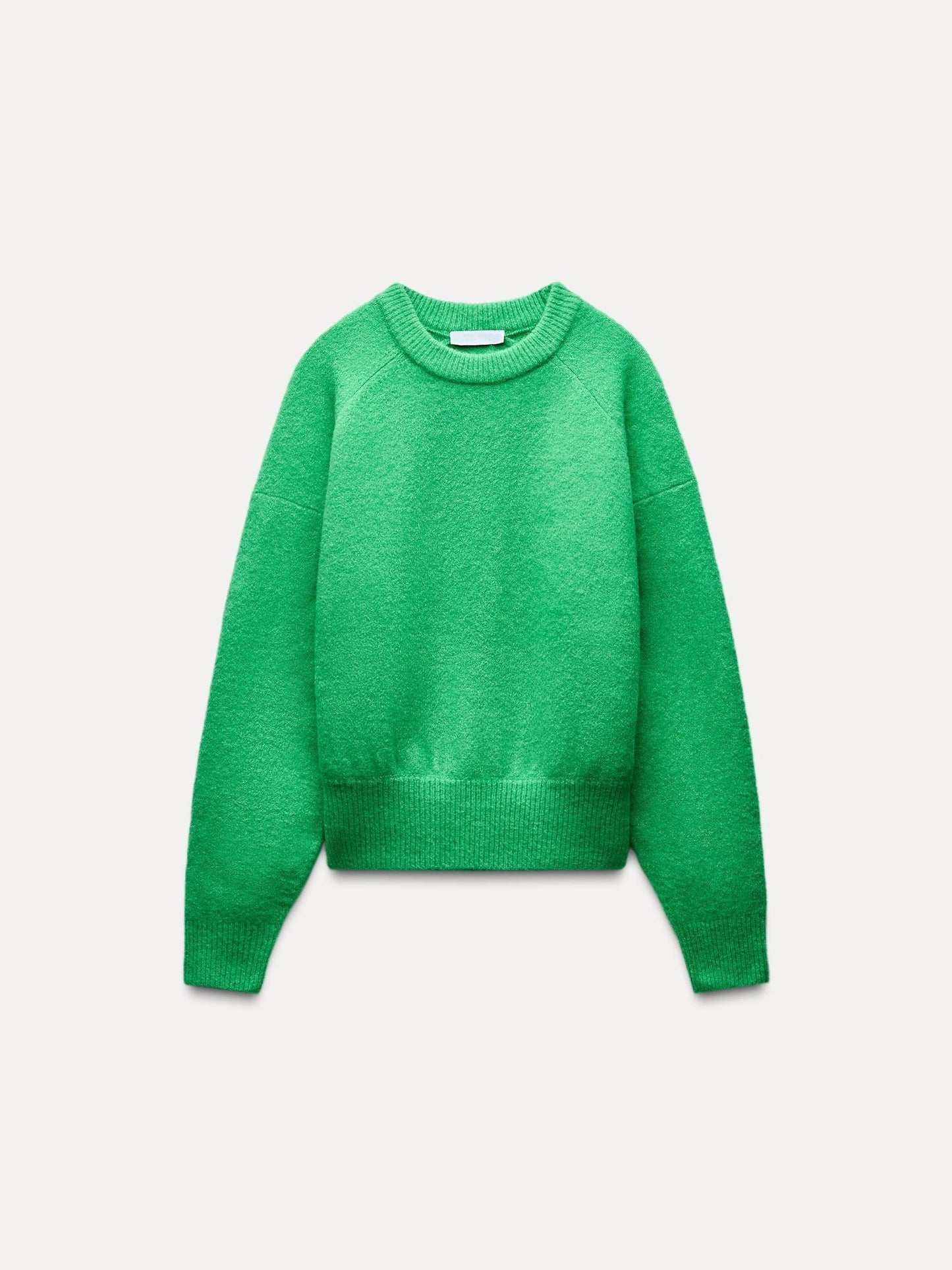 GREEN SOFT KNIT SWEATER