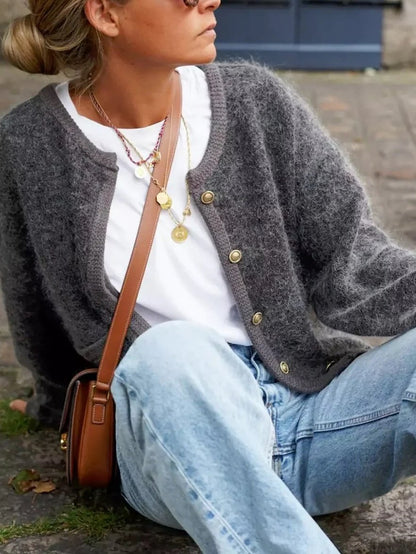 TEXTURED KNIT CARDIGAN