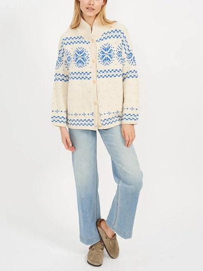 Blue/Ivory Cardigan