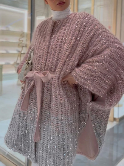 Elegant Gradient Sequin Sweater