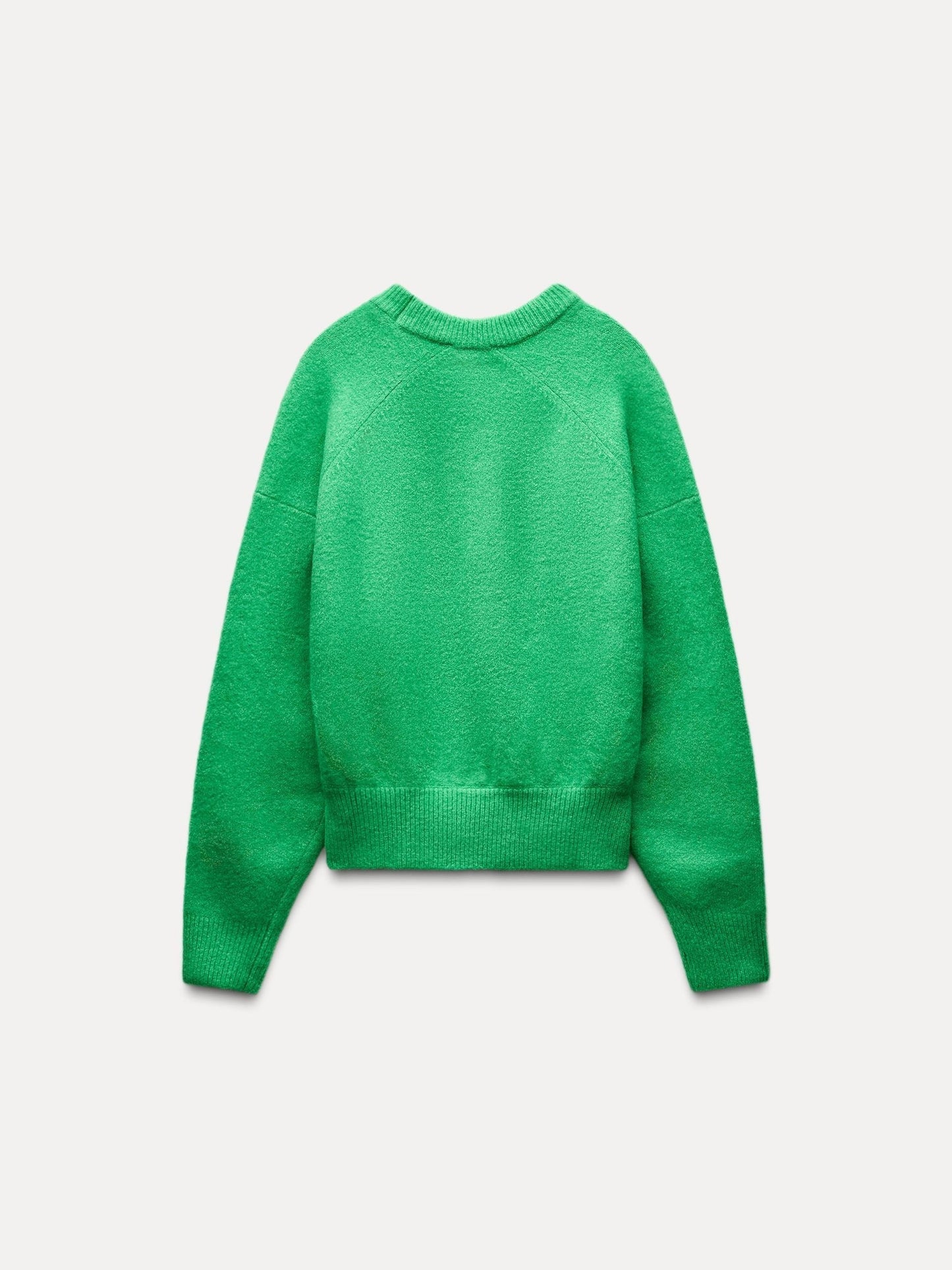 GREEN SOFT KNIT SWEATER