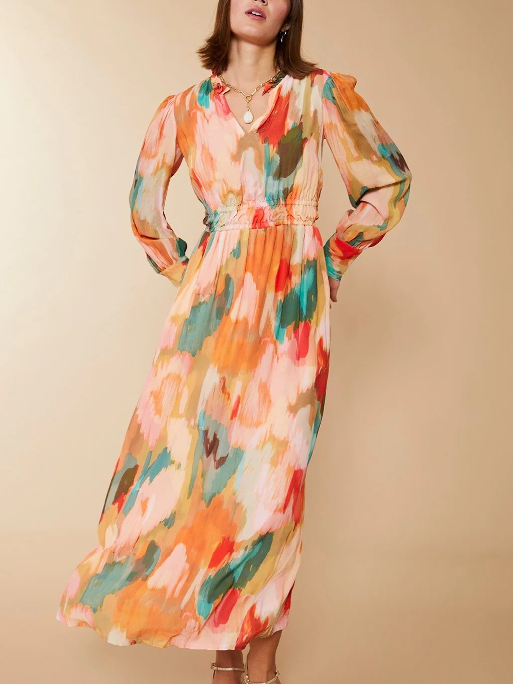 Garden Painted Spots Maxi Dress