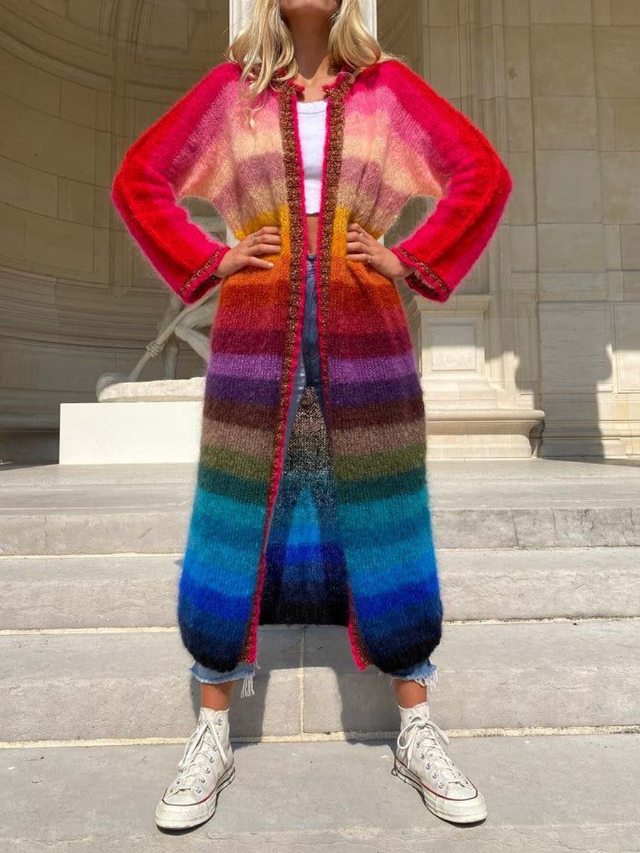 Rainbow Sequined Cardigan