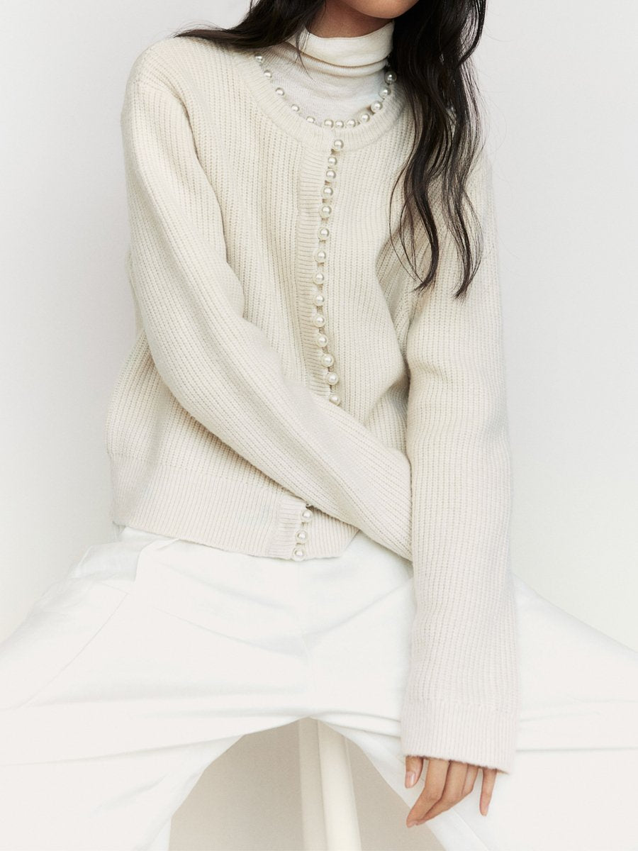 Pearl Knit Cardigan Sweater Coat