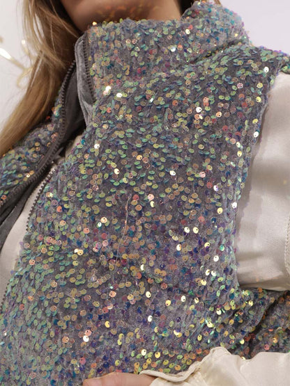 Velvet Sequin Vest