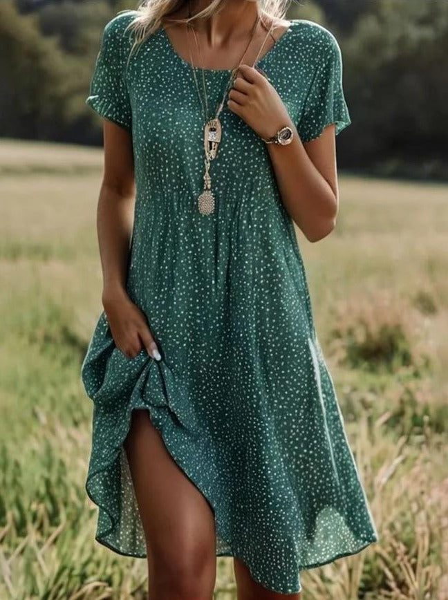 Summer Literature And Art Ethnic Style Dress