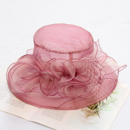 Women's Wide Brim Church Bridal Tea Party Wedding Hat