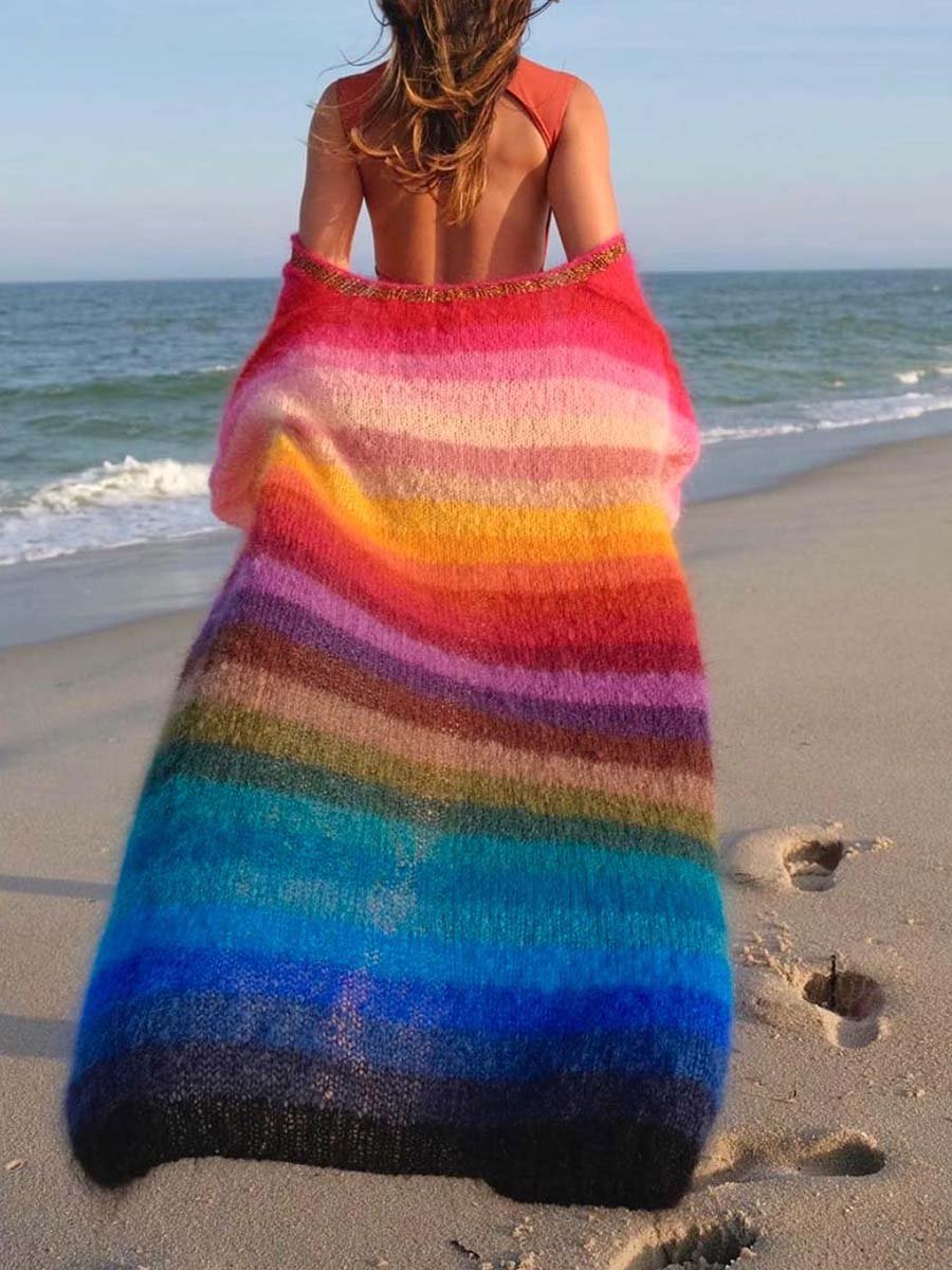 Rainbow Sequined Cardigan