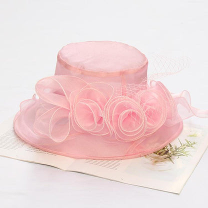 Women's Wide Brim Church Bridal Tea Party Wedding Hat