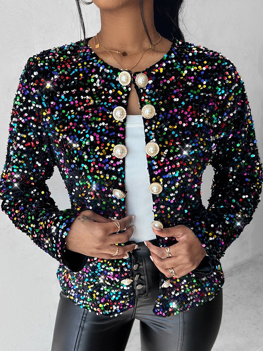 Sequin Fashion Slim Coat