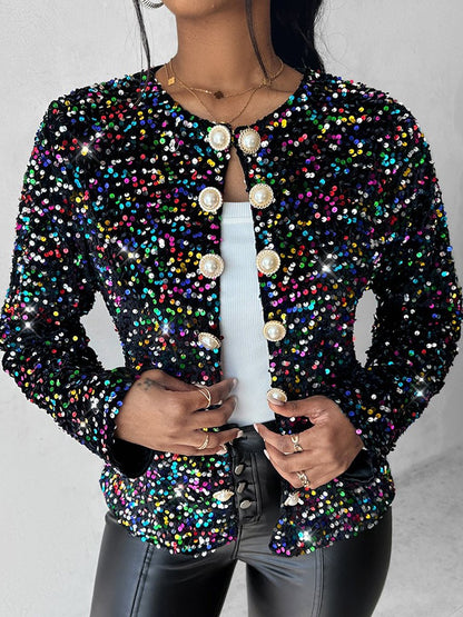 Sequin Fashion Slim Coat