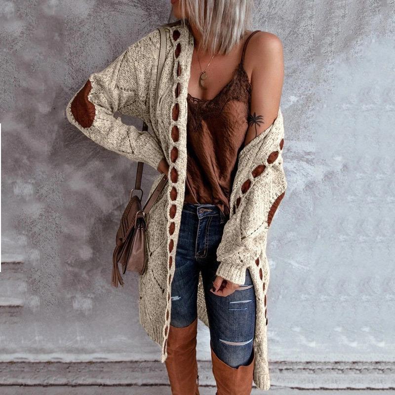 Long Sleeve Braid Sweater Coat