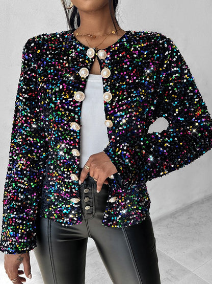 Sequin Fashion Slim Coat