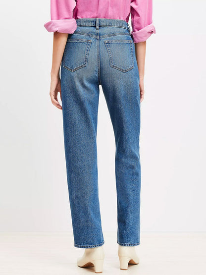 Pearl High Rise Straight Jeans