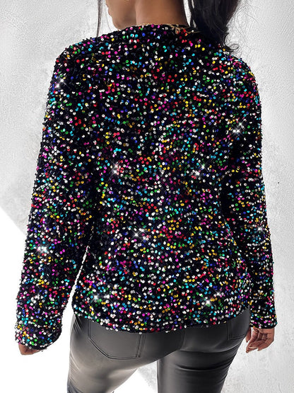 Sequin Fashion Slim Coat