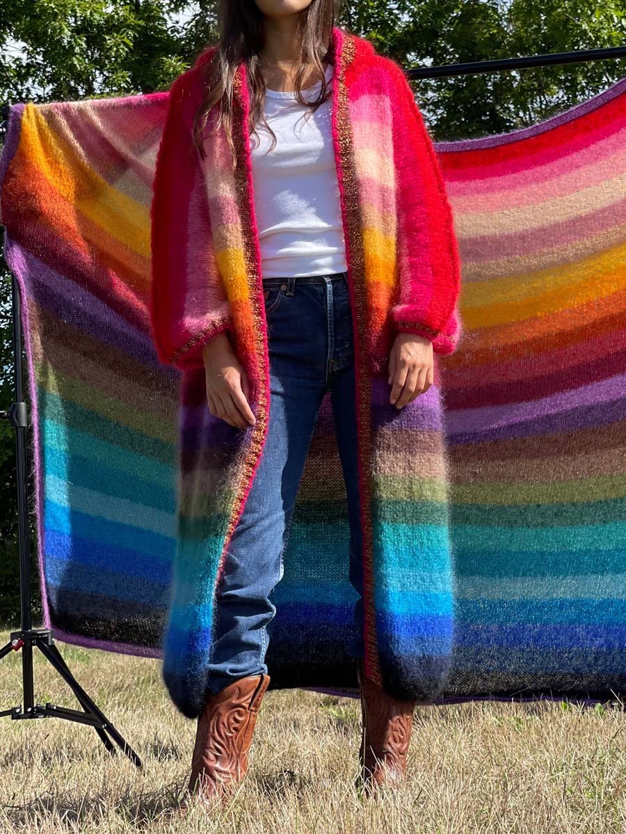 Rainbow Sequined Cardigan