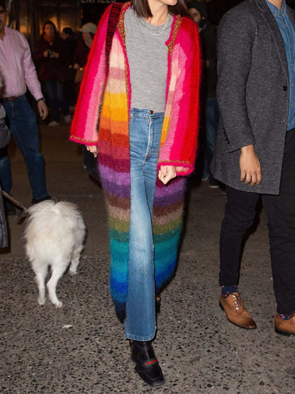 Rainbow Sequined Cardigan