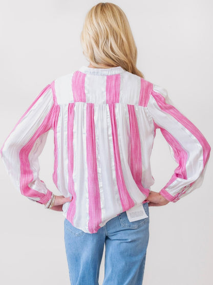 Fashion Design Sense Striped Print Shirt