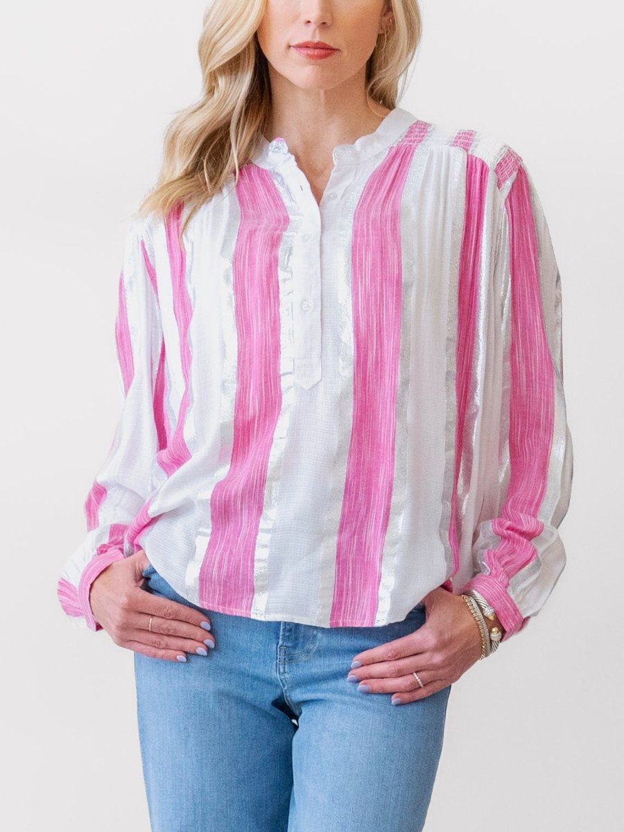 Fashion Design Sense Striped Print Shirt