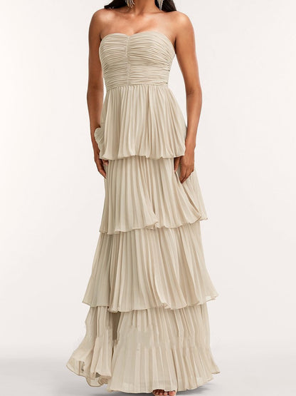 A- Line Chiffon Gown