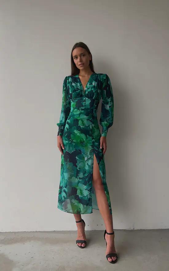 Emerald Midi Dress